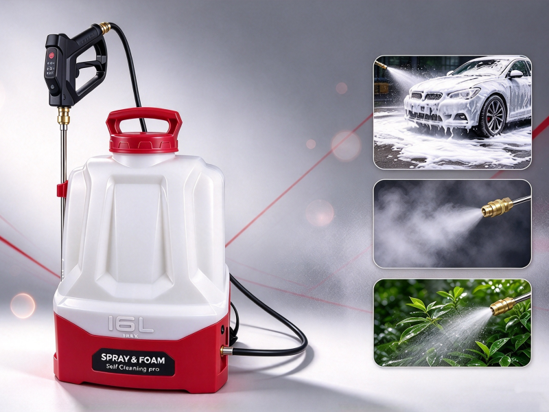 Nieuwe 16L 3-in-1 rugzaksproeier met schuimopblaasmistspray Drie modi